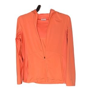 Columbia Orange Hooded Thin Jacket Size Large